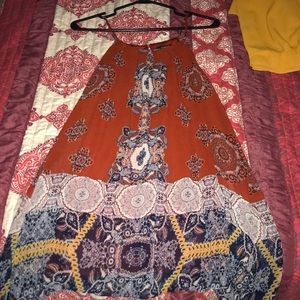 Above knee multi color sleeveless dress